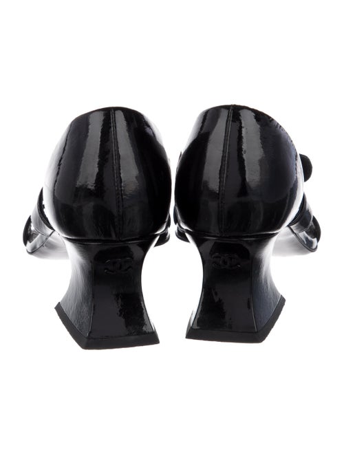 Chanel Interlocking CC Logo Patent Leather Sandals