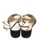 Chanel Interlocking CC Logo Suede Slingback Sandals