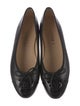 Chanel Interlocking CC Logo Leather Ballet Flats