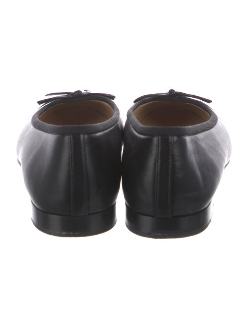 Chanel Interlocking CC Logo Leather Ballet Flats