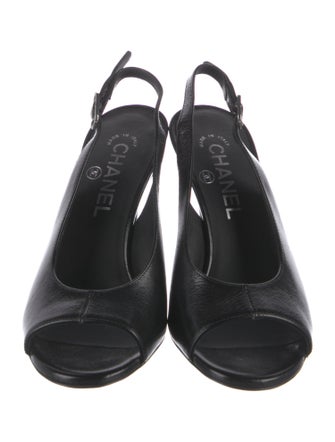 Chanel 2022 Interlocking CC Logo Slingback Pumps