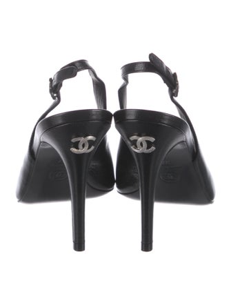 Chanel 2022 Interlocking CC Logo Slingback Pumps