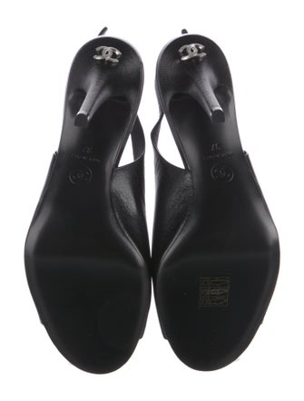 Chanel 2022 Interlocking CC Logo Slingback Pumps