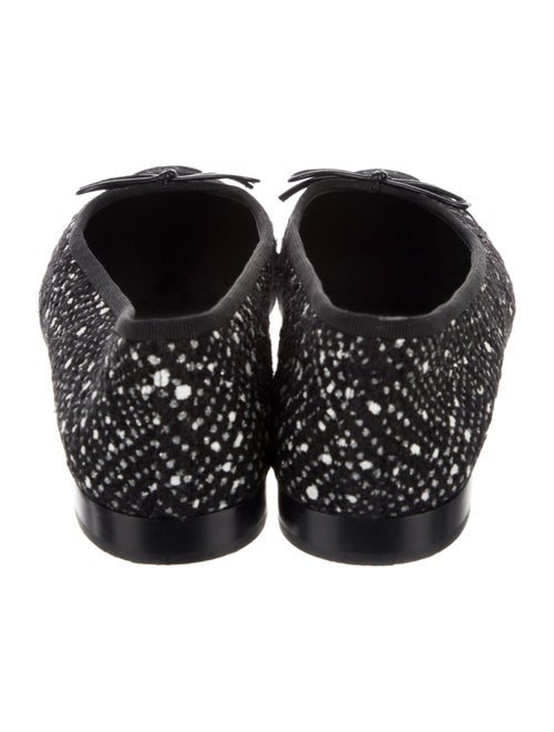 Chanel Interlocking CC Logo Tweed Ballet Flats