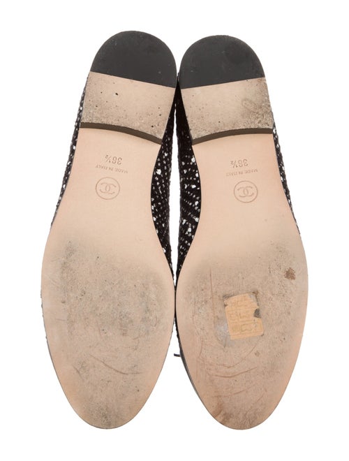 Chanel Interlocking CC Logo Tweed Ballet Flats