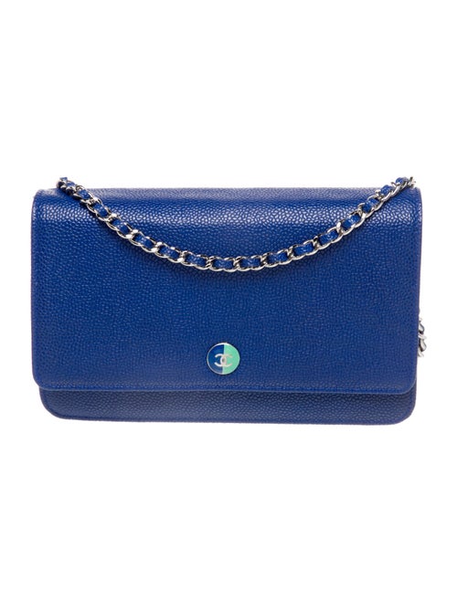 Chanel Enamel Button CC Wallet on Chain