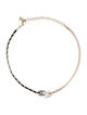 Chanel 2023 Leather & Strass CC Choker Necklace