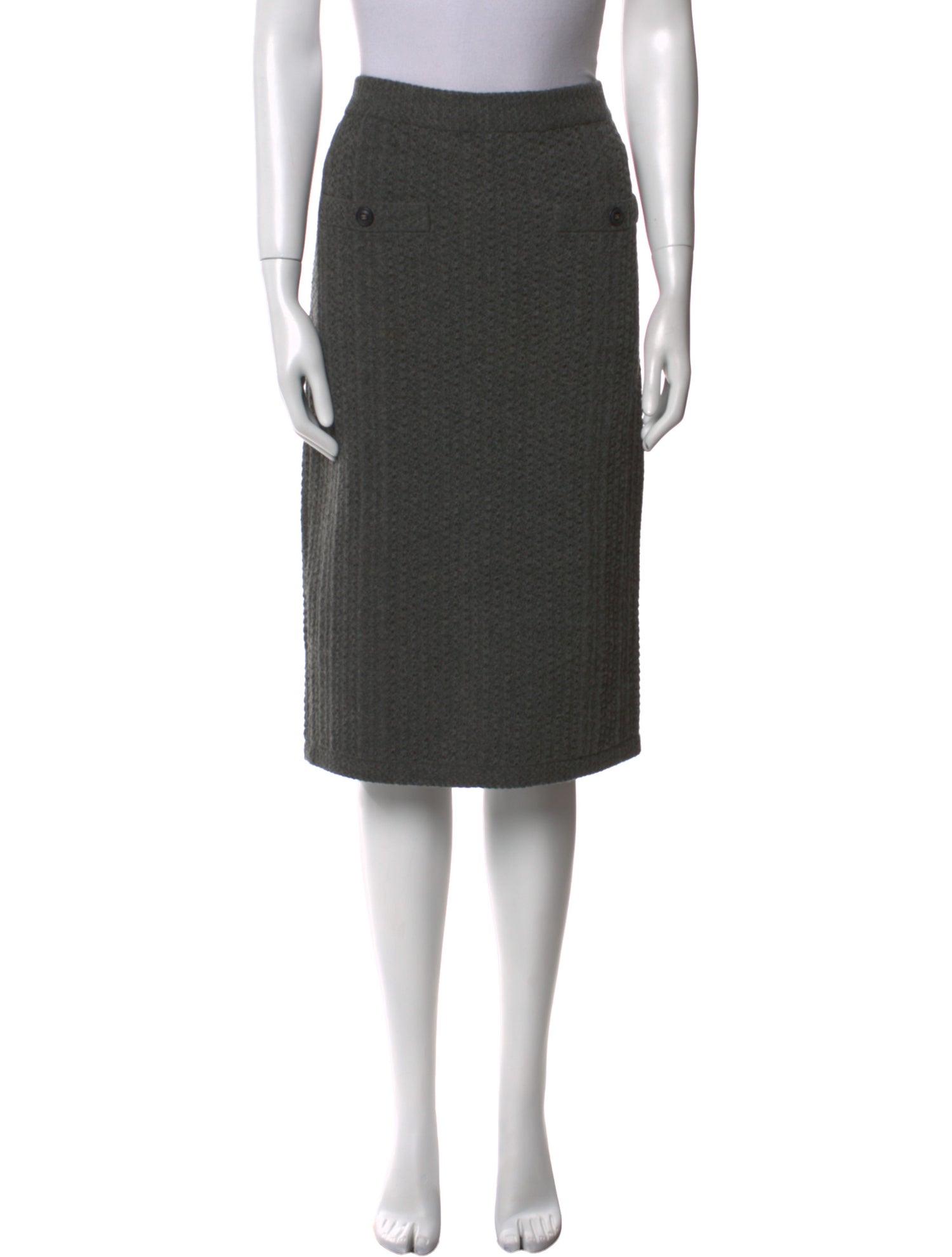 Chanel Cashmere Knee-Length Skirt