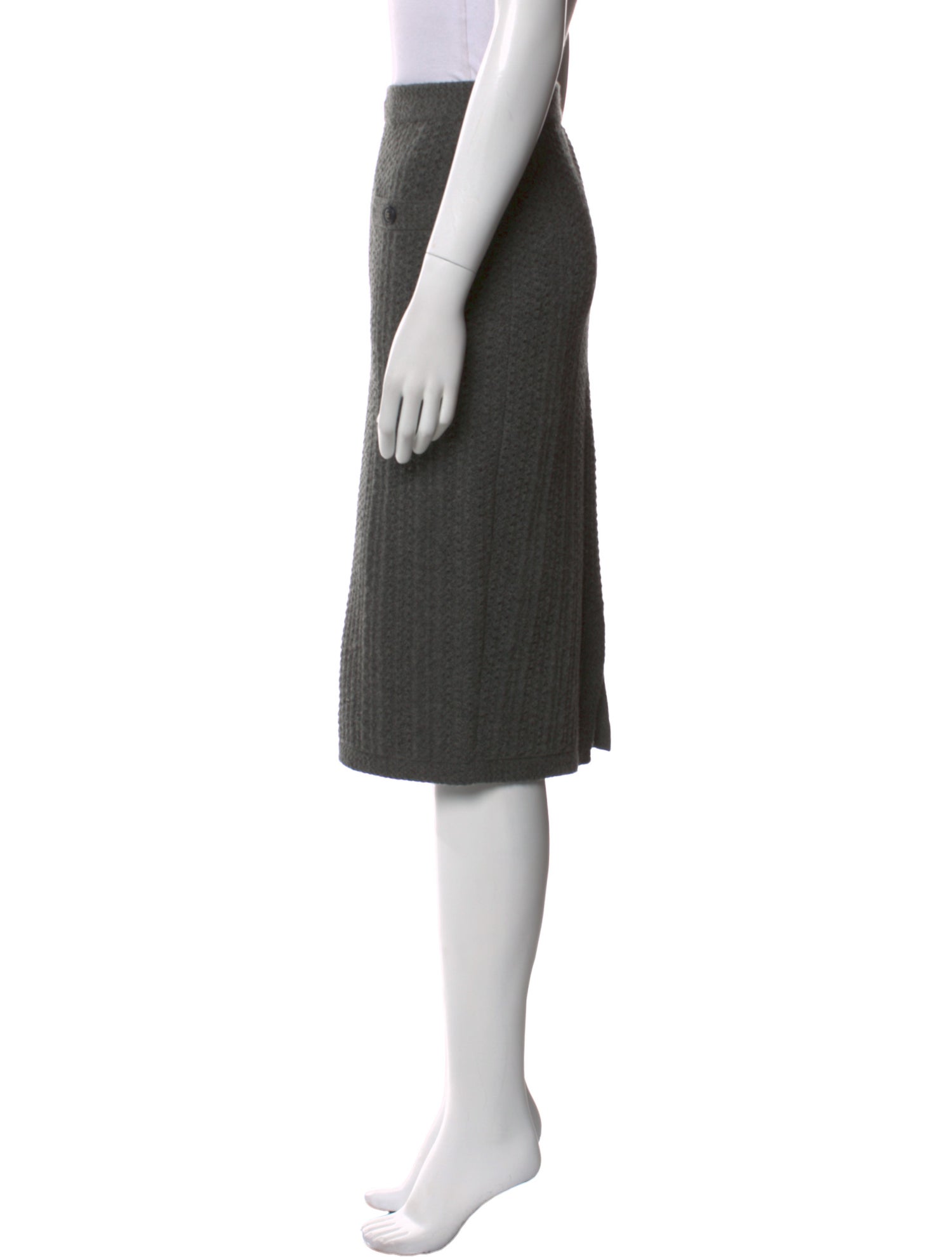 Chanel Cashmere Knee-Length Skirt