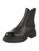Chanel Interlocking CC Logo Leather Chelsea Boots