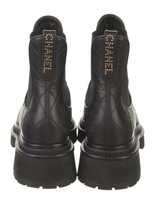 Chanel Interlocking CC Logo Leather Chelsea Boots