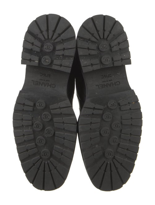 Chanel Interlocking CC Logo Leather Chelsea Boots