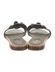 Chanel Interlocking CC Logo Leather Slides