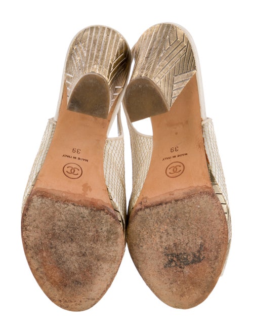 Chanel Interlocking CC Logo Slingback Pumps