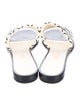 Chanel Interlocking CC Logo Leather Slides