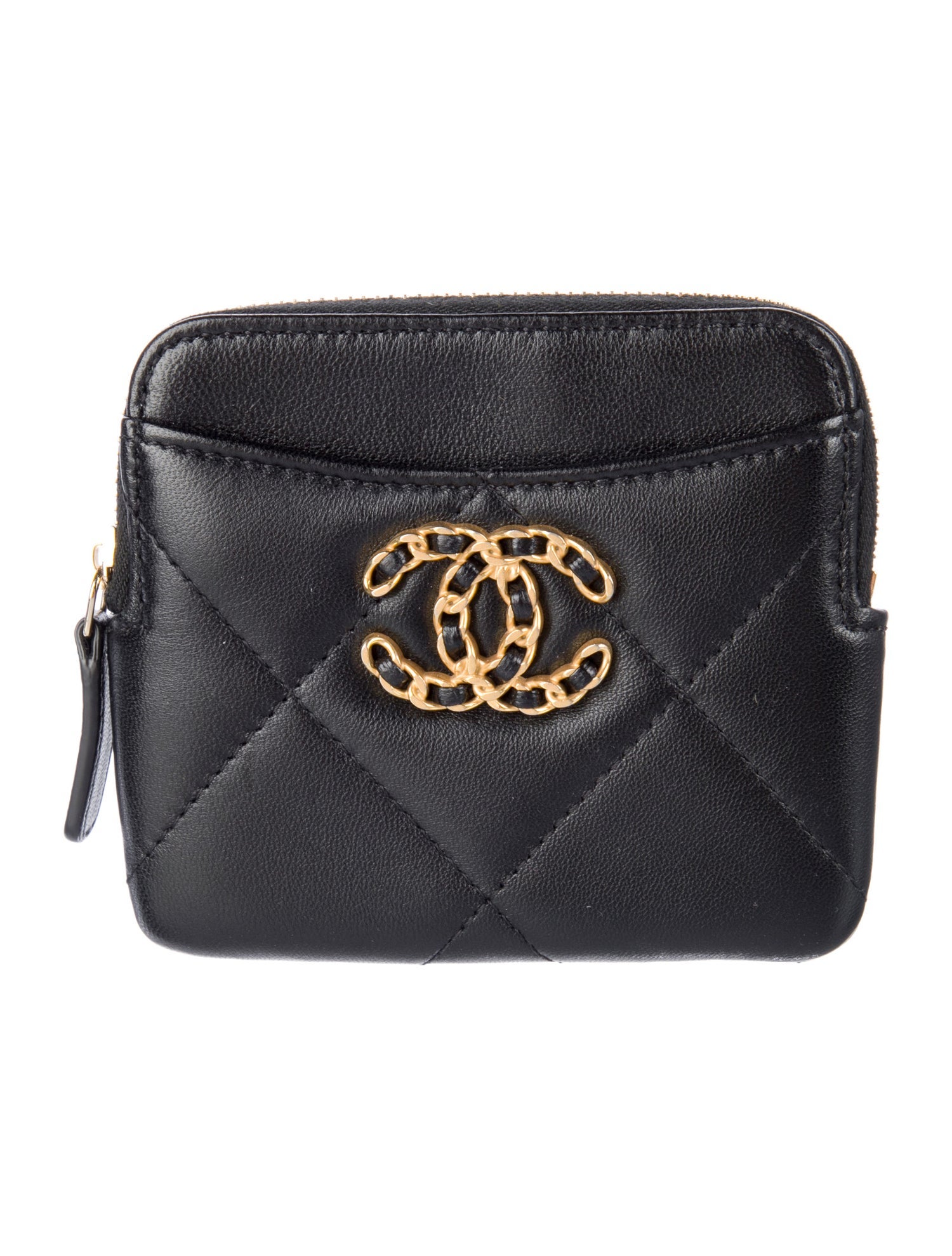 Chanel 19 Coin Purse Interlocking CC Logo Coin Pouch