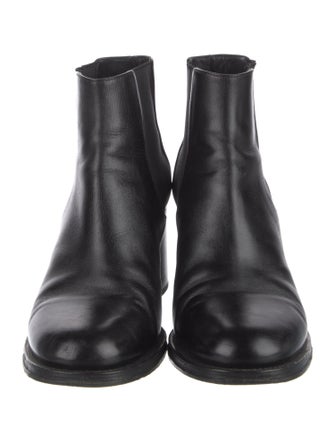 Chanel Interlocking CC Logo Leather Chelsea Boots