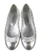 Chanel Interlocking CC Logo Leather Ballet Flats
