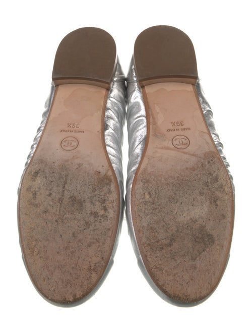 Chanel Interlocking CC Logo Leather Ballet Flats