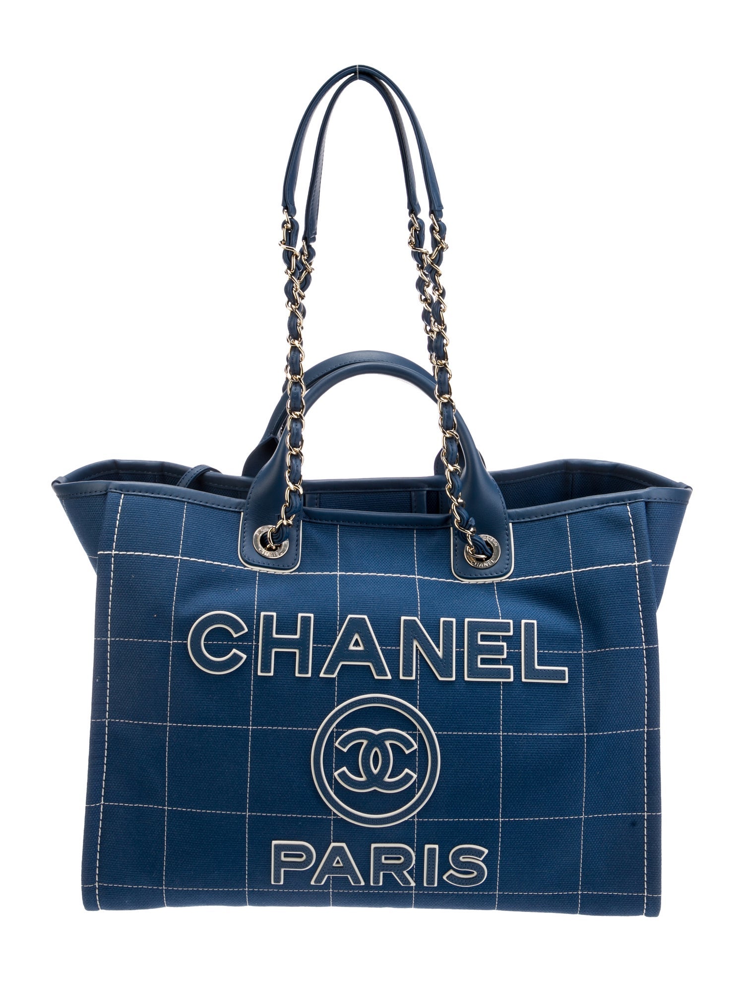 Chanel 2023 Square Quilt Deauville Tote