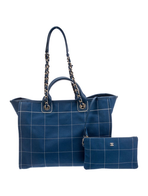 Chanel 2023 Square Quilt Deauville Tote