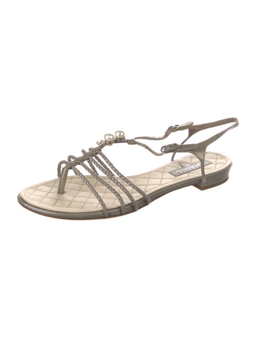 Chanel 2013 Interlocking CC Logo Slingback Sandals