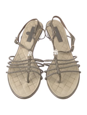 Chanel 2013 Interlocking CC Logo Slingback Sandals