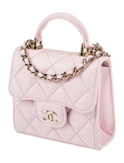 Chanel Mini Top Handle Clutch w/ Chain