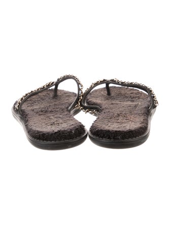 Chanel 2020 Interlocking CC Logo Flip Flops