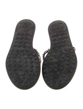 Chanel 2020 Interlocking CC Logo Flip Flops