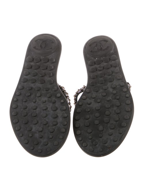 Chanel 2020 Interlocking CC Logo Flip Flops