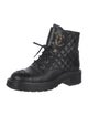 Chanel Interlocking CC Logo Leather Combat Boots