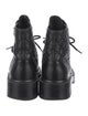 Chanel Interlocking CC Logo Leather Combat Boots