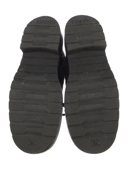 Chanel Interlocking CC Logo Leather Combat Boots