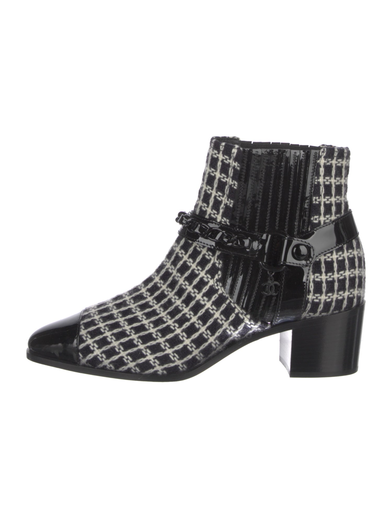 Chanel 2018 Interlocking CC Logo Moto Boots
