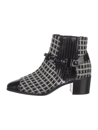 Chanel 2018 Interlocking CC Logo Moto Boots