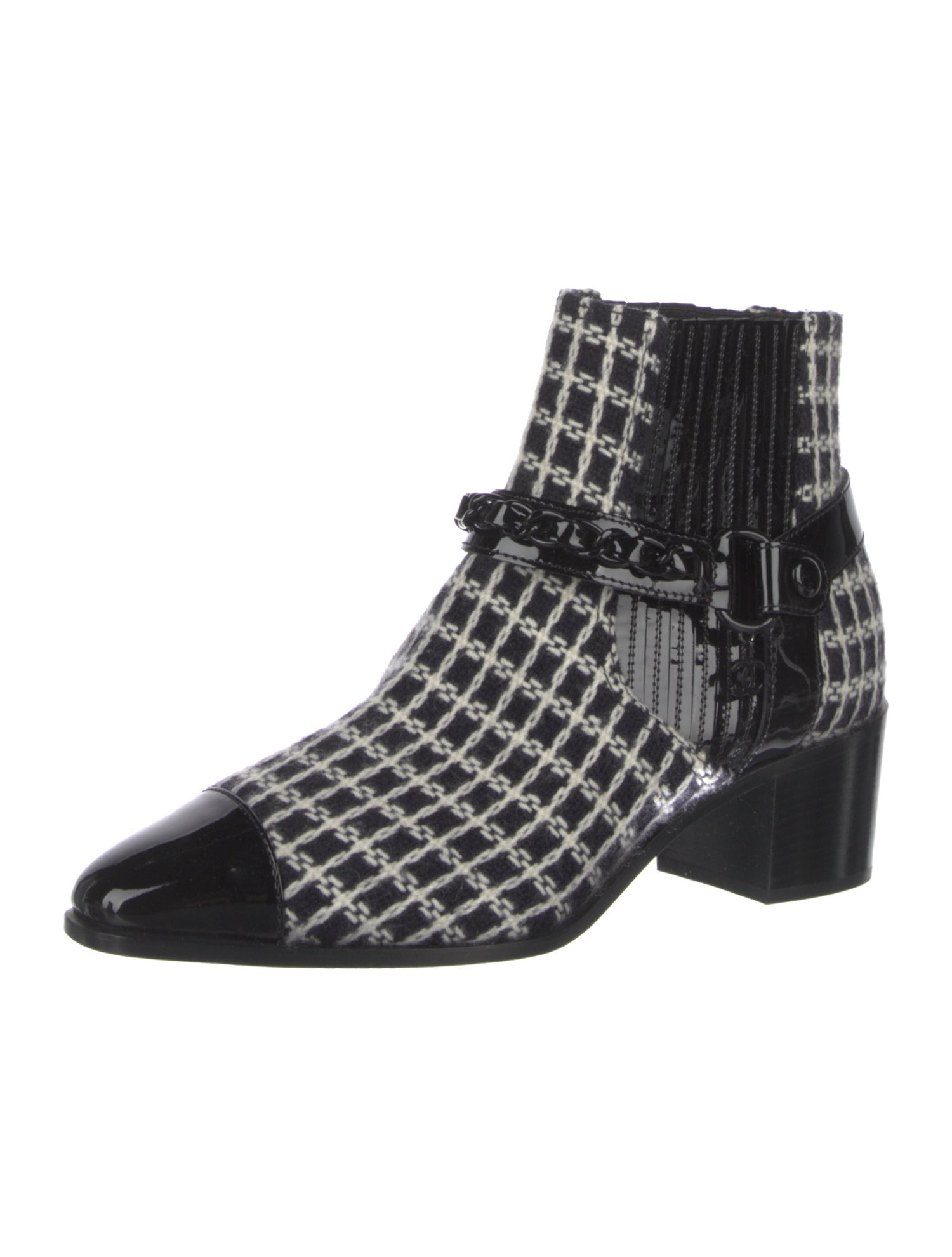 Chanel 2018 Interlocking CC Logo Moto Boots