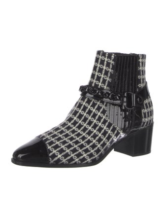 Chanel 2018 Interlocking CC Logo Moto Boots