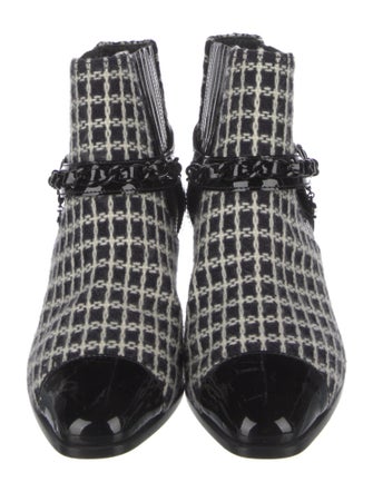 Chanel 2018 Interlocking CC Logo Moto Boots