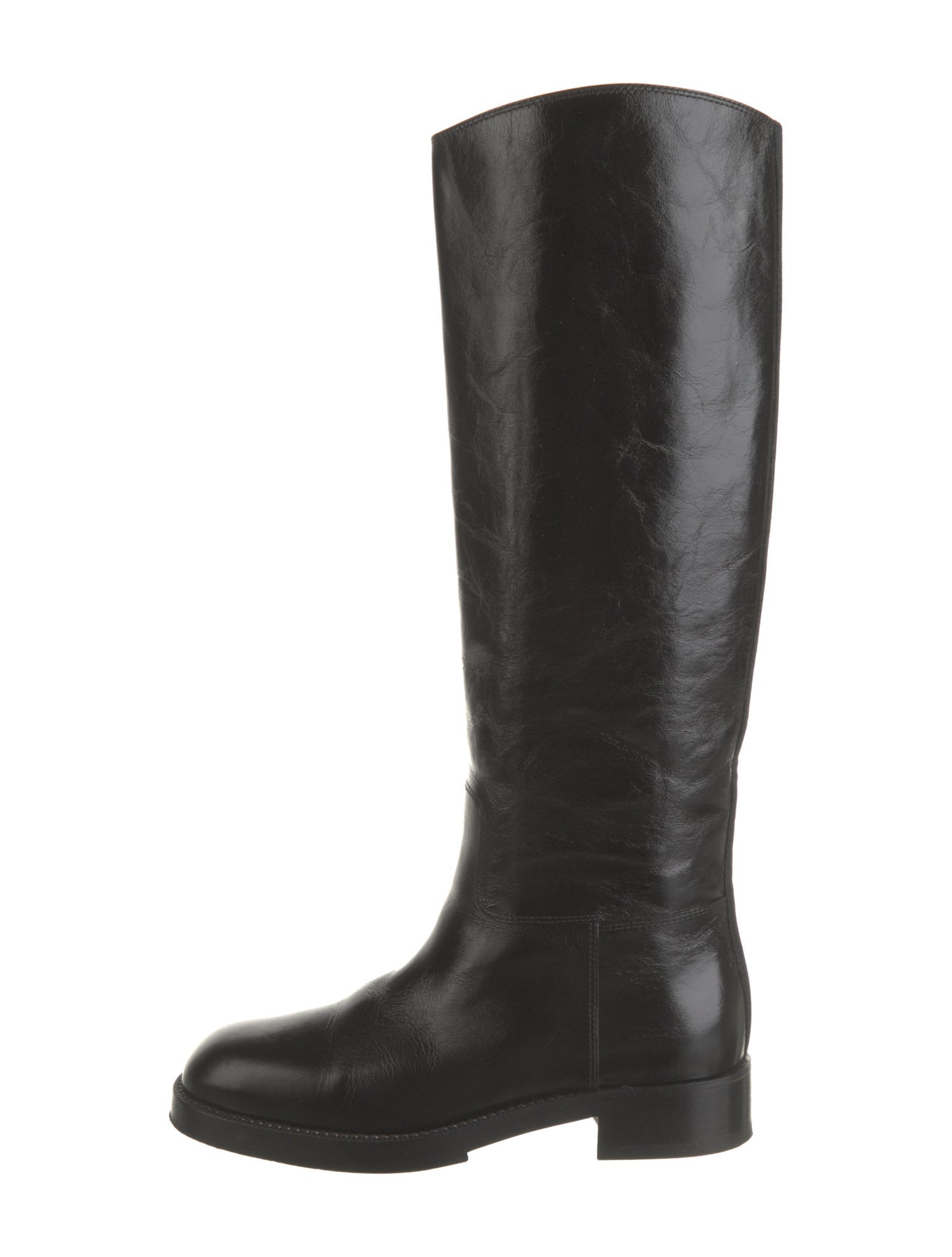 Chanel Vintage Interlocking CC Logo Riding Boots