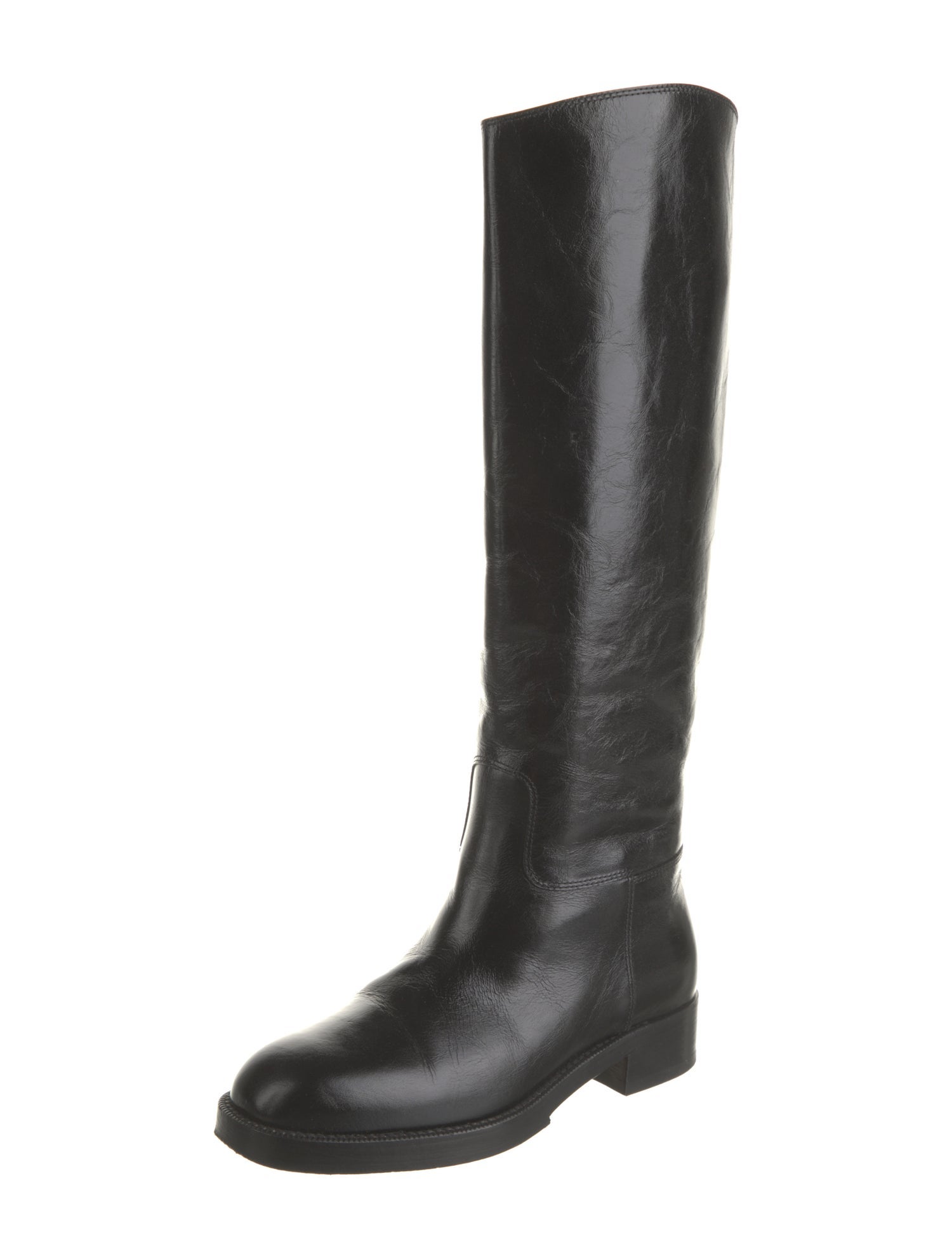 Chanel Vintage Interlocking CC Logo Riding Boots