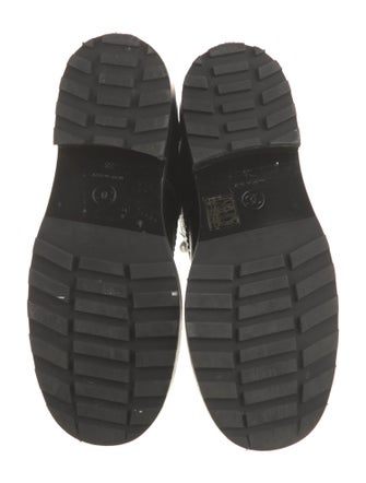 Chanel Interlocking CC Logo Leather Combat Boots