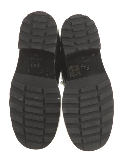 Chanel Interlocking CC Logo Leather Combat Boots