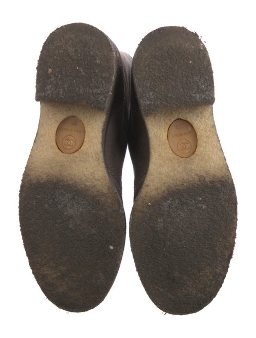 Chanel Interlocking CC Logo Suede Combat Boots