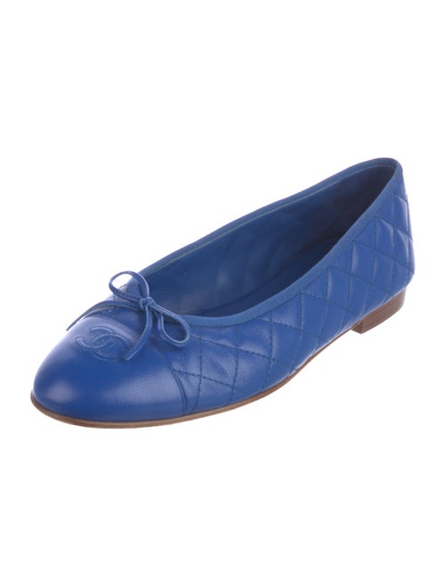 Chanel Interlocking CC Logo Calfskin Ballet Flats