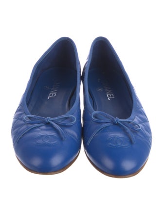 Chanel Interlocking CC Logo Calfskin Ballet Flats