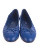 Chanel Interlocking CC Logo Calfskin Ballet Flats