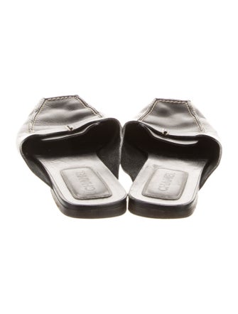 Chanel Interlocking CC Logo Leather Mules