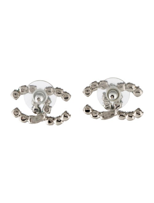 Chanel Strass CC Stud Earrings