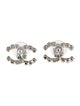 Chanel Strass CC Stud Earrings